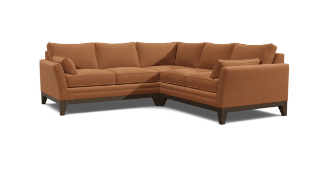 Orange 2 Seater Corner Sofa - Modern Style Fabric Luxury Premium Corner Sofa - Exmouth Range - image 1