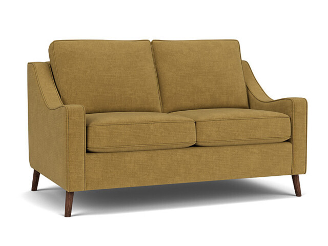 Yellow Velvet 2 Seater Sofa - Modern Style Custom Sofa In Stain Resistant Velvet - Weymouth Range - image 1