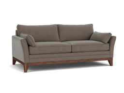Brown Velvet 3.5 Seater Sofa - Modern Style Custom Sofa In Easy Clean Velvet - Exmouth Range