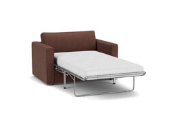 Purple Velvet Loveseat Armchair Sofabed - Modern Pull Out Chair Bed In Easy Clean Velvet - Bromley Range