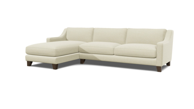 White 3 Seater Corner Sofa - Modern Style Fabric Luxury Premium Corner Sofa - Banbury Range - image 1