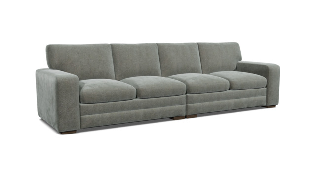 Grey Fabric 5 Seater Sofa - Modern Style Custom Sofa In Easy Clean Fabric - Sloane Range - image 1