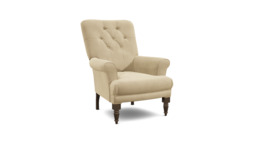 Cream Fabric Wingback Armchair - Traditional Accent Custom Arm Chair - Newlyn Range