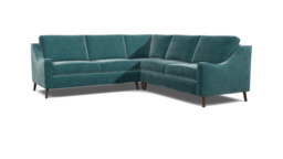 Teal 3 Seater Corner Sofa - Modern Style Fabric Luxury Premium Corner Sofa - Weymouth Range - thumbnail 1
