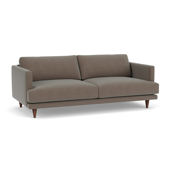 Brown Velvet 4 Seater Sofa - Modern Style Custom Sofa In Easy Clean Velvet - Middleton Range - image 1