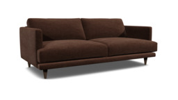 Brown Velvet 4 Seater Sofa - Modern Style Custom Sofa In Easy Clean Velvet - Middleton Range - thumbnail 1