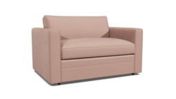 Pink Velvet Loveseat Armchair Sofabed - Modern Pull Out Chair Bed In Stain Resistant Velvet - Bromley Range