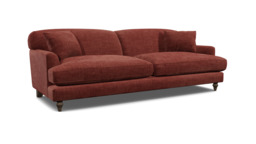 Purple Velvet 2 Seater Sofa - Traditional Style Custom Sofa In Easy Clean Velvet - Galloway Range - thumbnail 1