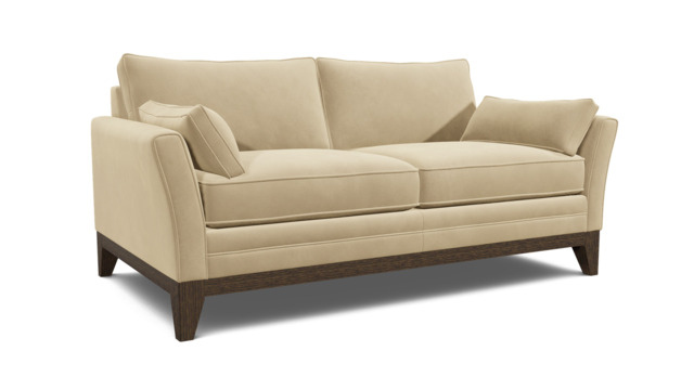 Cream Fabric 3 Seater Sofa - Modern Style Custom Sofa Settee - Exmouth Range - image 1