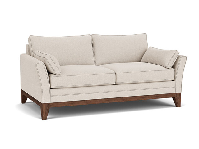 Cream Fabric 3 Seater Sofa - Modern Style Custom Sofa Settee - Exmouth Range - image 1