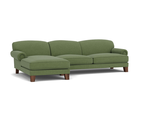 Green 3 Seater Corner Sofa - Traditional Style Fabric Luxury Premium Corner Sofa - Thatcham Range - image 1