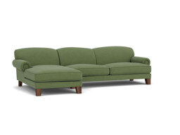Green 3 Seater Corner Sofa - Traditional Style Fabric Luxury Premium Corner Sofa - Thatcham Range - thumbnail 1