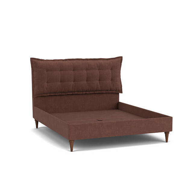Purple Velvet Super King Size Bed Frame - Traditional Low End With Large Headboard In Easy Clean Velvet - Lyndhurst Range - image 1
