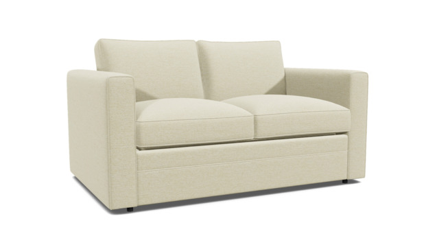 White Chenille 2 Seater Sofabed - Modern Fold Out Custom Sofa Bed In Stain Resistant Chenille - Bromley Range - image 1