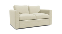 White Chenille 2 Seater Sofabed - Modern Fold Out Custom Sofa Bed In Stain Resistant Chenille - Bromley Range - thumbnail 1