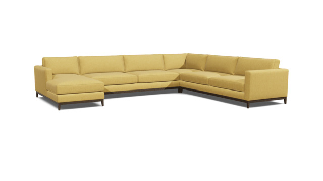 Darwin Contemporary U-Shape Corner Sofa - Bright Yellow - Darlings of Chelsea - image 1