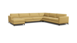 Darwin Contemporary U-Shape Corner Sofa - Bright Yellow - Darlings of Chelsea
