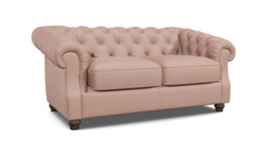 Pink Velvet 2 Seater Sofabed - Traditional Chesterfield Style Custom Sofa Bed In Stain Resistant Velvet - Wantage Range