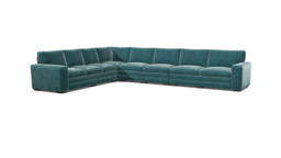 Teal Velvet 6X4 Seater Corner Sofa - Modern Style Custom Sofa In Stain Resistant Velvet - Sloane Range