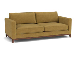 Yellow Velvet 4 Seater Sofa - Modern Style Custom Sofa In Stain Resistant Velvet - Darwin Range