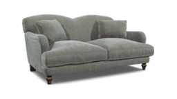 Grey Fabric 2 Seater Sofa - Traditional Style Custom Sofa In Easy Clean Fabric - Evelyn Range