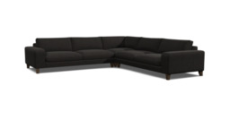 Kingly Large Corner Sofa black - thumbnail 1