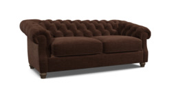 Brown Velvet 3.5 Seater Sofabed - Traditional Fold Out Custom Sofa Bed In Easy Clean Velvet - Wantage Range - thumbnail 1