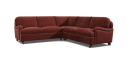 Purple Velvet 3X3 Seater Corner Sofabed - Traditional Fold Out Custom Sofa Bed In Easy Clean Velvet - Helston Range