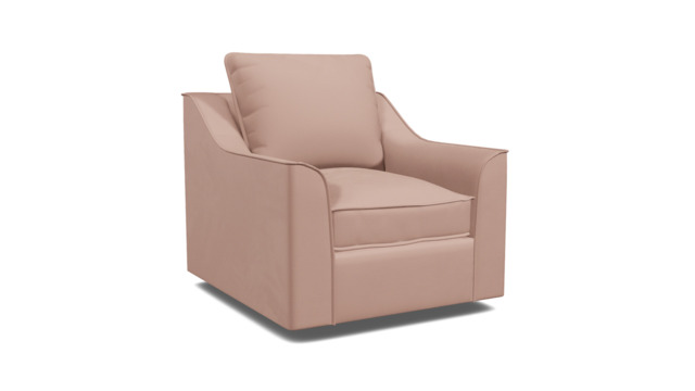Pink Velvet Armchair - Modern Accent Custom Arm Chair In Stain Resistant Velvet - Brixton Range - image 1