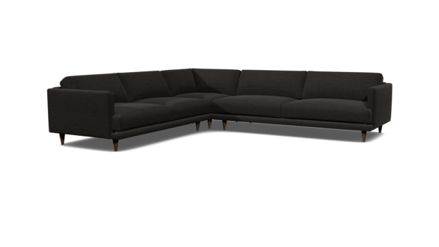 Black 4 Seater Corner Sofa - Modern Style Fabric Luxury Premium Corner Sofa - Middlton Range - image 1