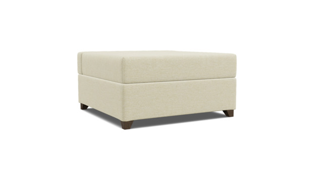 White Chenille Footstool Fold Out Bed - Ottoman Pullout Single Bed In Stain Resistant Chenille - Barnet Range - image 1