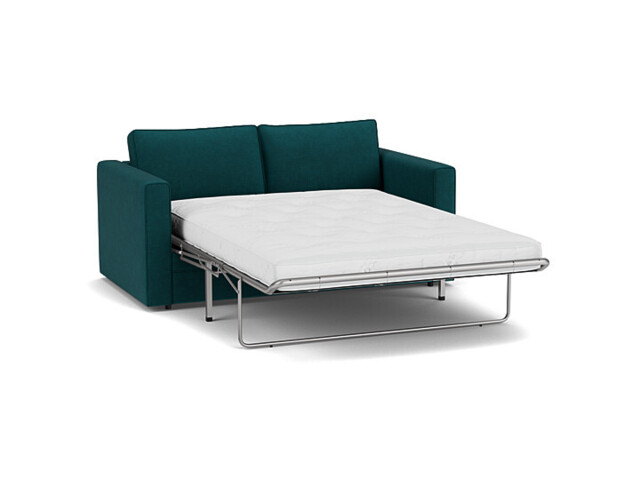 Teal Velvet 3 Seater Sofabed - Modern Fold Out Custom Sofa Bed In Stain Resistant Velvet - Bromley Range - image 1