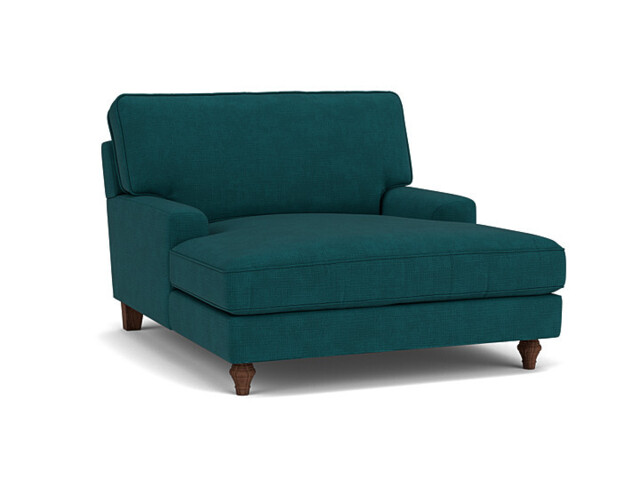 Darlings of Chelsea Whinfell Stylish Teal Loveseat Chaise Day Bed - image 1