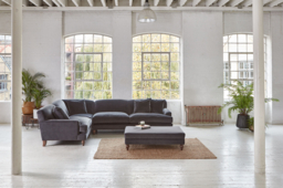 Cream Fabric U Shaped Sofa - Traditional U Shape Corner Custom Sofa - Galloway Range - thumbnail 3