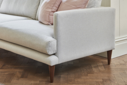 Pink Velvet 2 Seater Sofa With Chaise - Modern Style Custom Sofa In Stain Resistant Velvet - Middleton Range - thumbnail 4