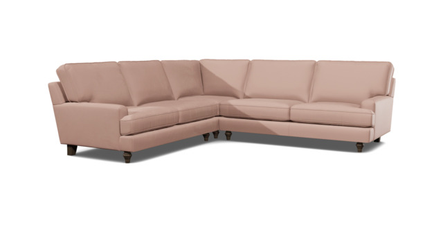 Pink Velvet 4 Seater Corner Sofa - Modern Style Custom Sofa In Stain Resistant Velvet - Whinfell Range - image 1