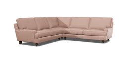 Pink Velvet 4 Seater Corner Sofa - Modern Style Custom Sofa In Stain Resistant Velvet - Whinfell Range - thumbnail 1