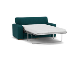 Teal Velvet 2.5 Seater Sofabed - Modern Fold Out Custom Sofa Bed In Stain Resistant Velvet - Sloane Range - thumbnail 1