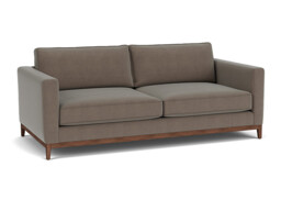 Brown Velvet 4 Seater Sofa - Modern Style Custom Sofa In Easy Clean Velvet - Darwin Range - thumbnail 1