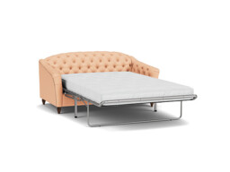 Pink Velvet 3 Seater Sofabed - Traditional Fold Out Custom Sofa Bed In Stain Resistant Velvet - Payton Range - thumbnail 1