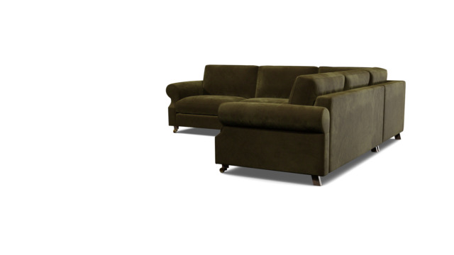 Kendal 3.5 Seater Corner Sofa Bed green - image 1