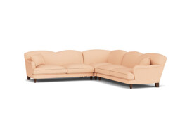 Pink 4 Seater Corner Sofa - Traditional Style Fabric Luxury Premium Corner Sofa - Evelyn Range - thumbnail 1