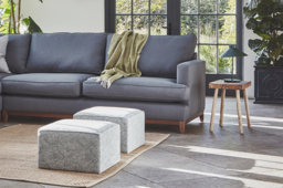 Cream 3 Seater Corner Sofa - Modern Style Fabric Luxury Premium Corner Sofa - Oakham Range - thumbnail 3