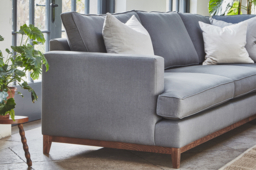 Cream 3 Seater Corner Sofa - Modern Style Fabric Luxury Premium Corner Sofa - Oakham Range - thumbnail 4