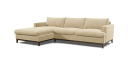 Cream 3 Seater Corner Sofa - Modern Style Fabric Luxury Premium Corner Sofa - Oakham Range - thumbnail 1