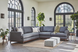 Cream 3 Seater Corner Sofa - Modern Style Fabric Luxury Premium Corner Sofa - Oakham Range - thumbnail 2