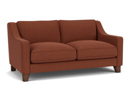 Red Velvet 2 Seater Sofa - Modern Style Custom Sofa In Easy Clean Velvet - Banbury Range - thumbnail 1