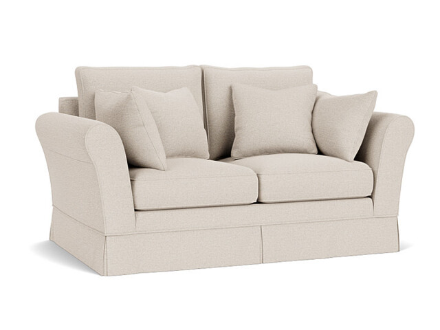 Cream Fabric 2 Seater Sofa - Traditional Style Custom Sofa Settee - Jude Range - image 1