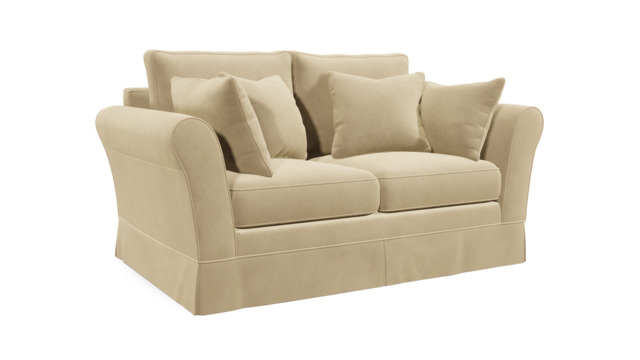 Cream Fabric 2 Seater Sofa - Traditional Style Custom Sofa Settee - Jude Range - image 1
