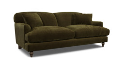 Green Linen 3 Seater Sofa - Traditional Style Custom Sofa Settee - Galloway Range